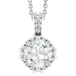 Diamante Pendente 6 carati F/VS1 – Oro 14 Carati Bianco