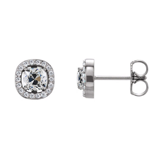 Cuscino Brillante anello in Oro Bianco 14K – vista principale