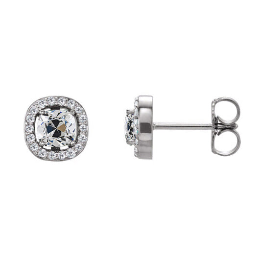 Cuscino Brillante anello in Oro Bianco 14K – vista principale