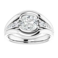 Abbagliante Anello Nuziale con Diamante Fine Gambo Diviso – 3