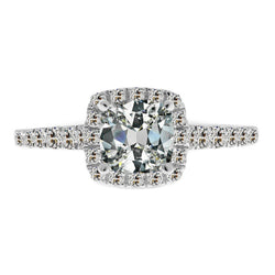 Elegante Brillante Anello Halo 3,50 carati