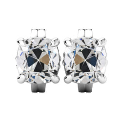 Cuscino Brillante Orecchini – 6,50 carati in Oro 14 Carati Bianco