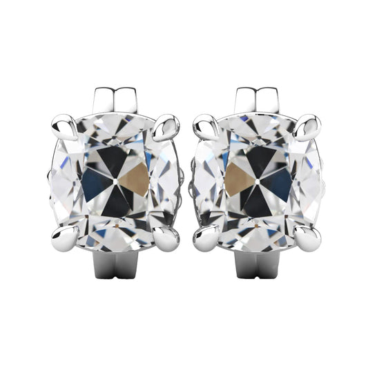 Cuscino Brillante anello in Oro 14 Carati Bianco – vista principale