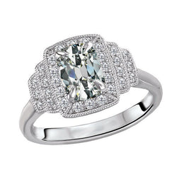 Squisito Anello Anniversario Diamante Fine Anello Halo – 4