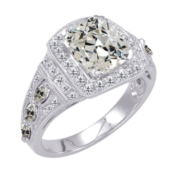 Brillante Anello Halo – Anello Anniversario 3 carati Oro 14