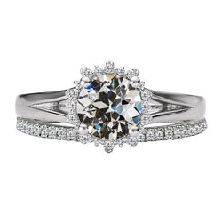Diamante Fine Anello di Fidanzamento 2 carati – Oro Bianco 14K