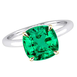 GIA-Certificato Smeraldo Anello con Gemma 5 carati – Oro Due
