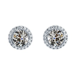Orecchini a Lobo Oro Bianco 14K con Diamante Fine – 1,50 carati
