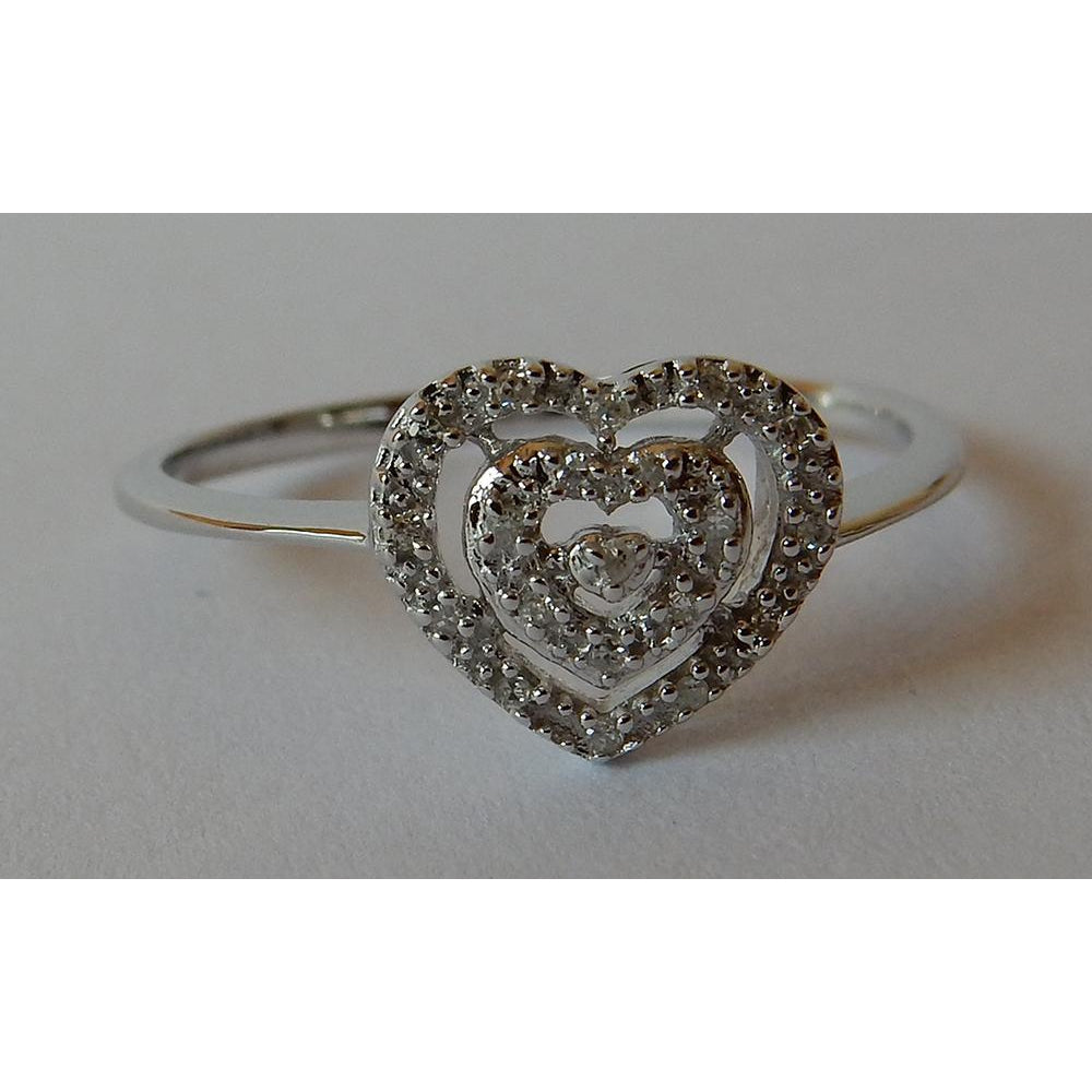 Diamante Fine Taglio Brillante Anello Halo in Oro Bianco 14K – vista laterale