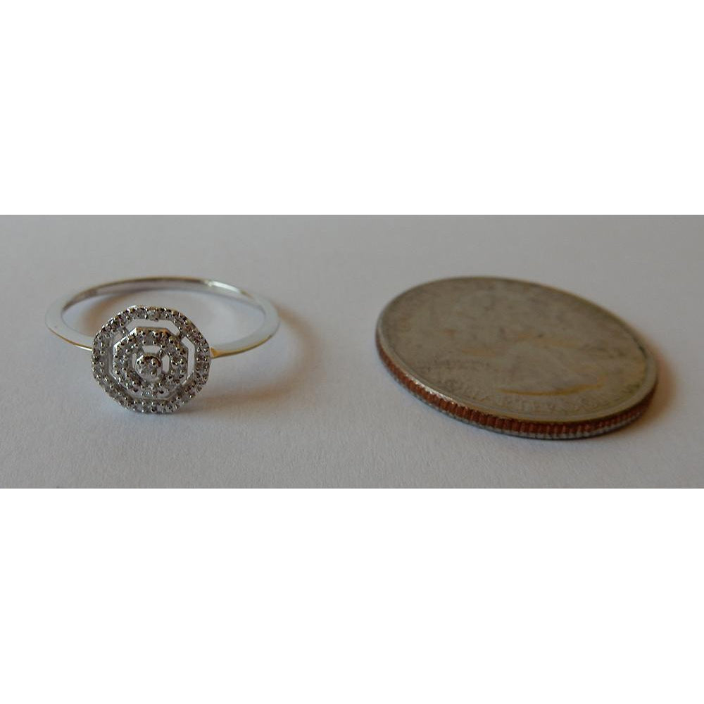 Di lusso Anello con Pavé Halo 0,50 carati – vista angolare