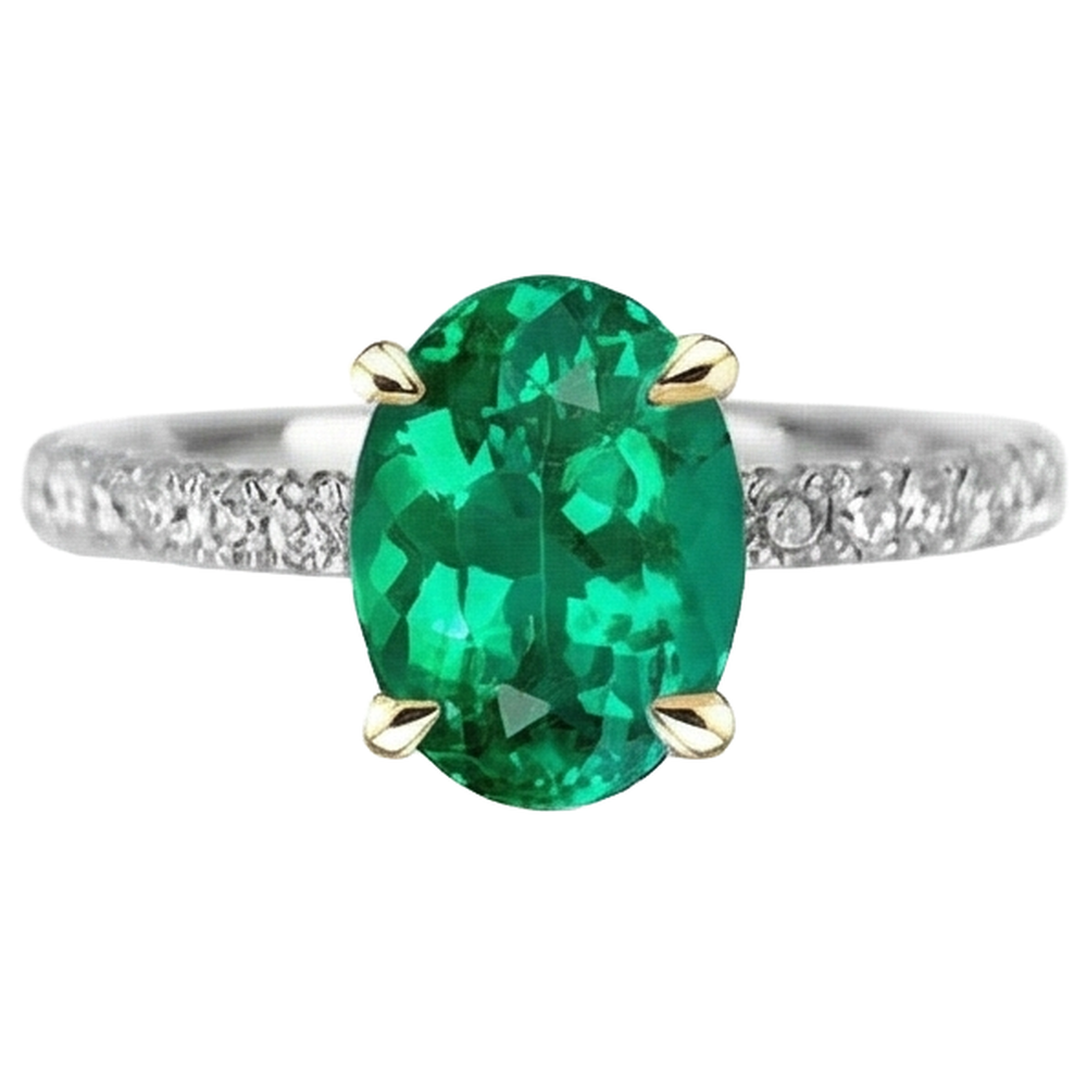 Senza tempo Anello con Pietra Preziosa 1,50 carati – vista profilo