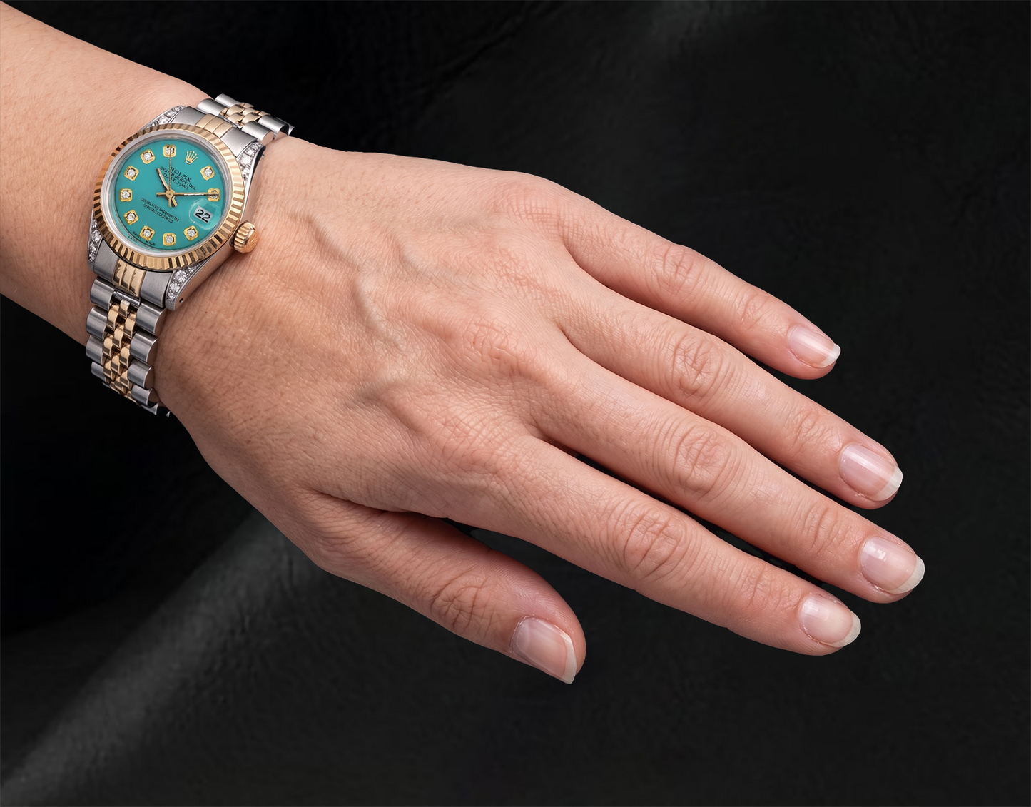 Orologio Rolex Datejust 26mm 6917 Bicolore Quadrante Turchese con Diamanti