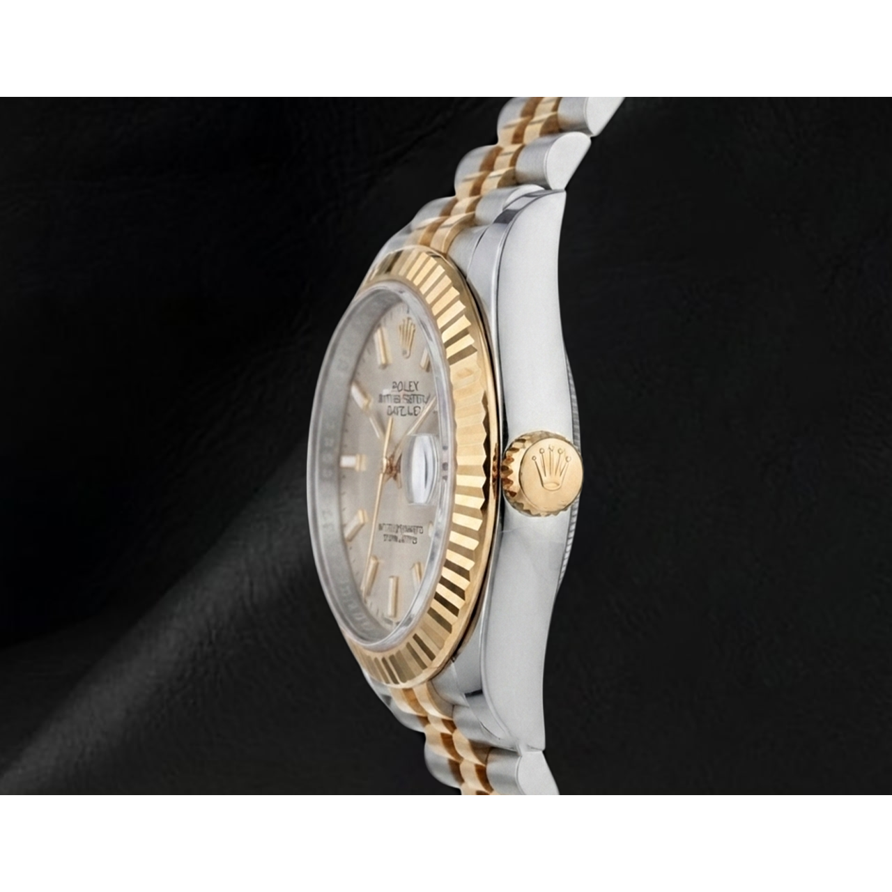 Orologio da Donna Rolex Datejust 279173 con Quadrante Luminoso, Ghiera Zigrinata, Bicolore, 28 mm, Bracciale Jubilee