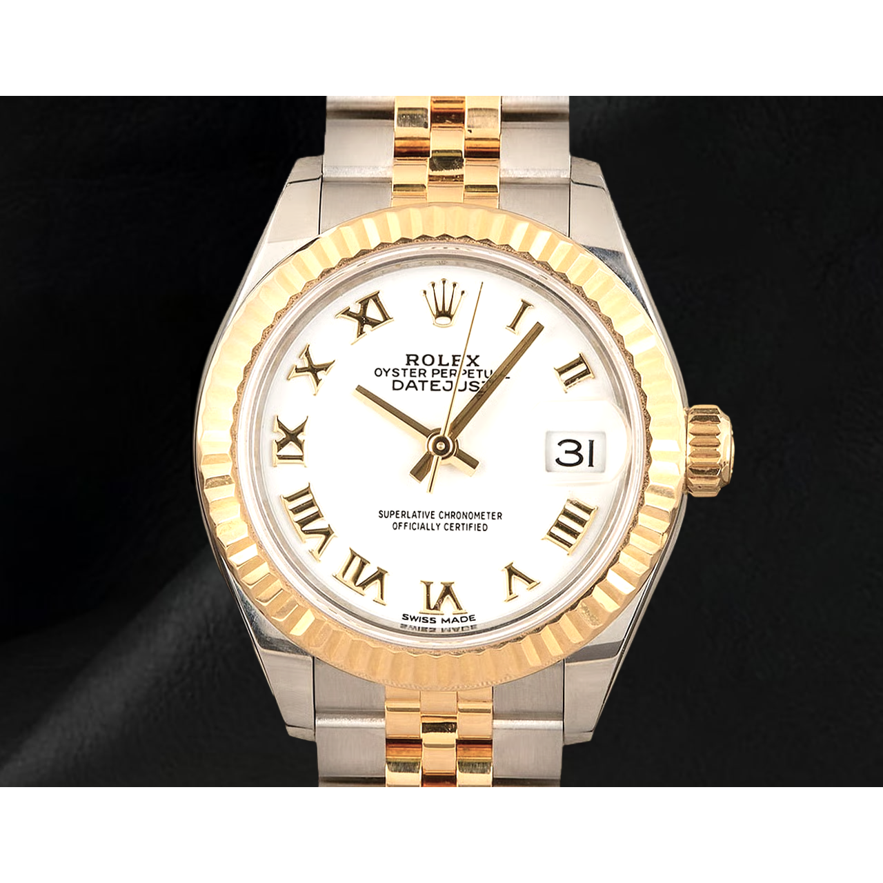 Orologio da Donna Rolex Datejust 279173 Bicolore con Quadrante Bianco con Numeri Romani