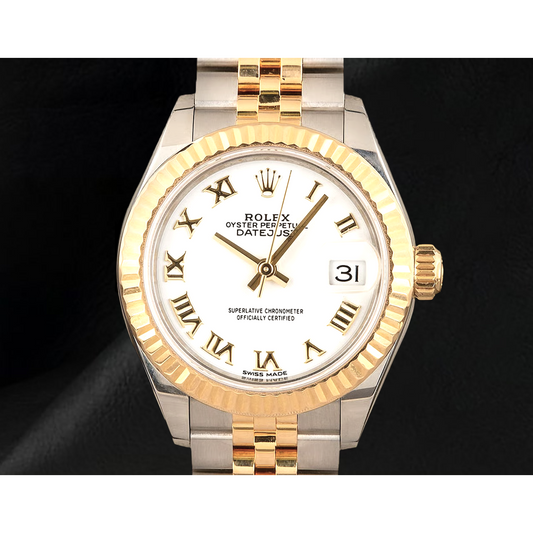 Orologio da Donna Rolex Datejust 179173 Bicolore con Quadrante Bianco con Numeri Romani