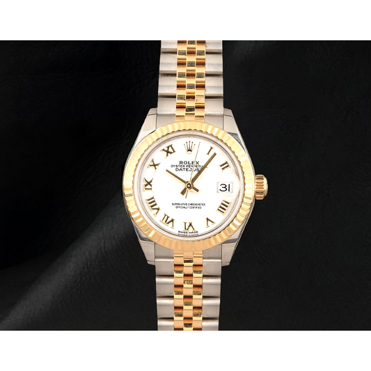 Orologio da Donna Rolex Datejust 179173 Bicolore con Quadrante Bianco con Numeri Romani