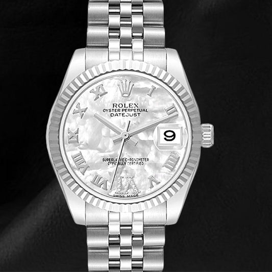 Datejust 31mm Orologio da donna Rolex in madreperla con diamanti