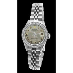 Datejust Acciaio inossidabile Bracciale giubileo Quadrante Romano Orologio Rolex da donna Diamante