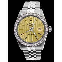 Datejust Rolex Acciaio inossidabile giubileo quadrante champagne a bastoncino Orologio Rolex da uomo IMPOSTAZIONE RAPIDA