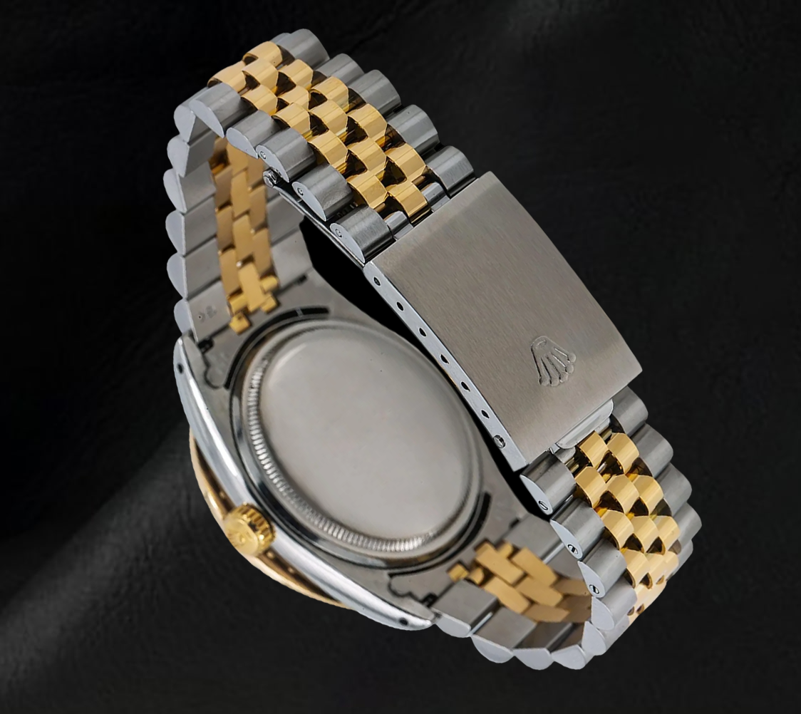 Orologio Rolex Datejust 16013 Lunetta con Diamanti Quadrante Rosso con Diamanti 36mm Bicolore