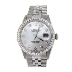 Datejust Rolex Orologio da uomo con lunetta in diamanti in acciaio inossidabile IMPOSTAZIONE RAPIDA