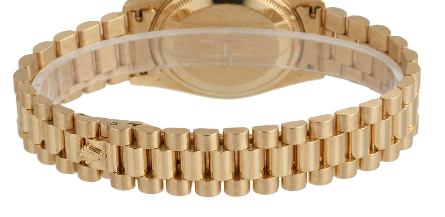 Datejust Rolex stile presidenziale quadrante con diamanti quadrante champagne bastone oro