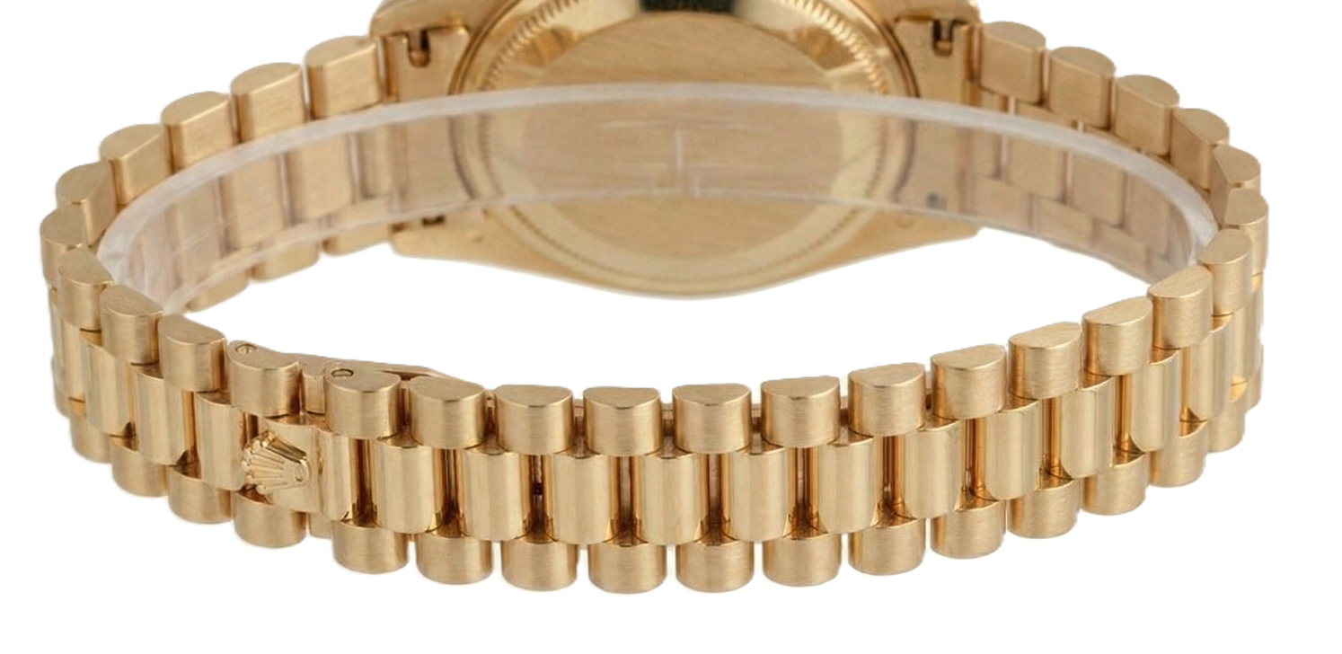 Datejust Rolex stile presidenziale quadrante con diamanti quadrante champagne bastone oro