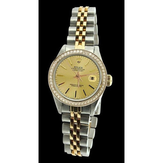 Datejust champagne con quadrante a bastone Orologio Rolex