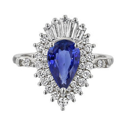 Goccia Zaffiro Blu Fiordaliso Anello con Pietra Preziosa – 4