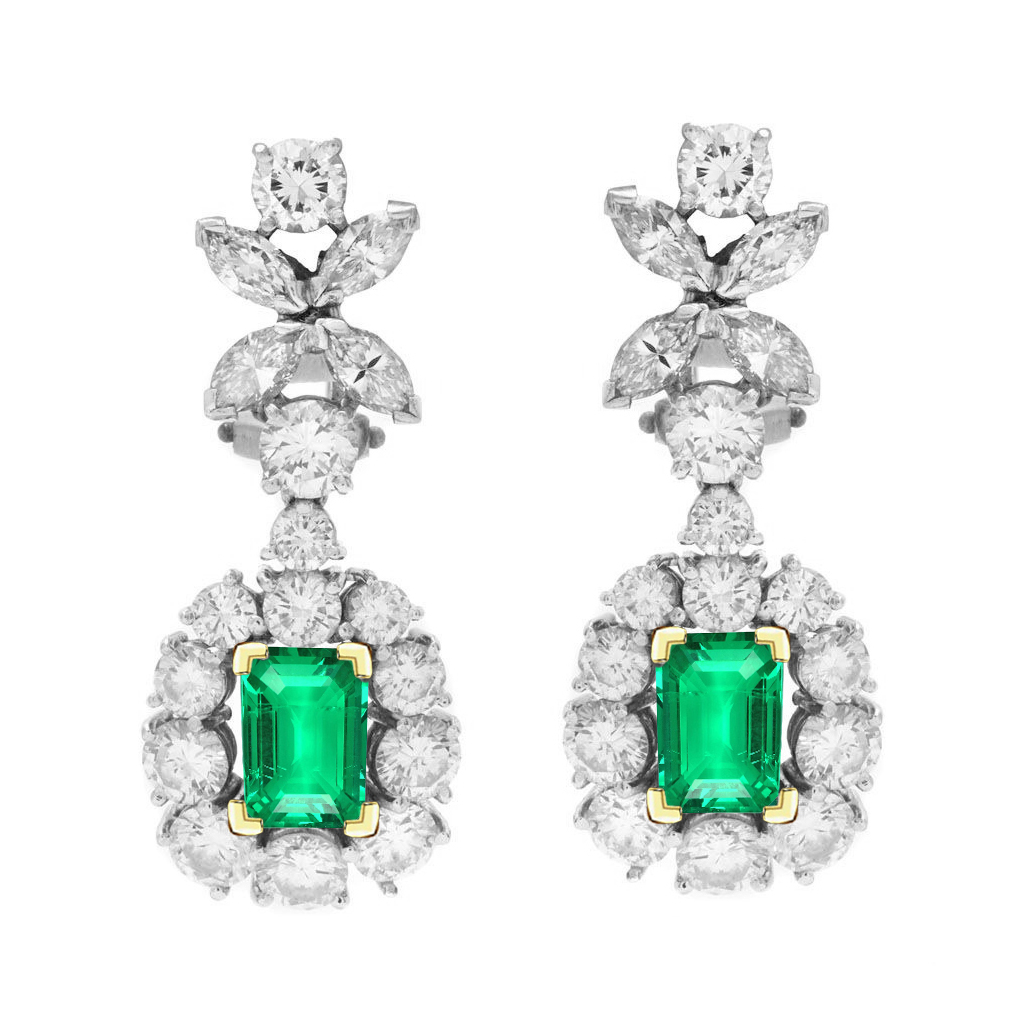Raffinato Smeraldo Fine Gemstone Earring 1,50 carati – vista principale