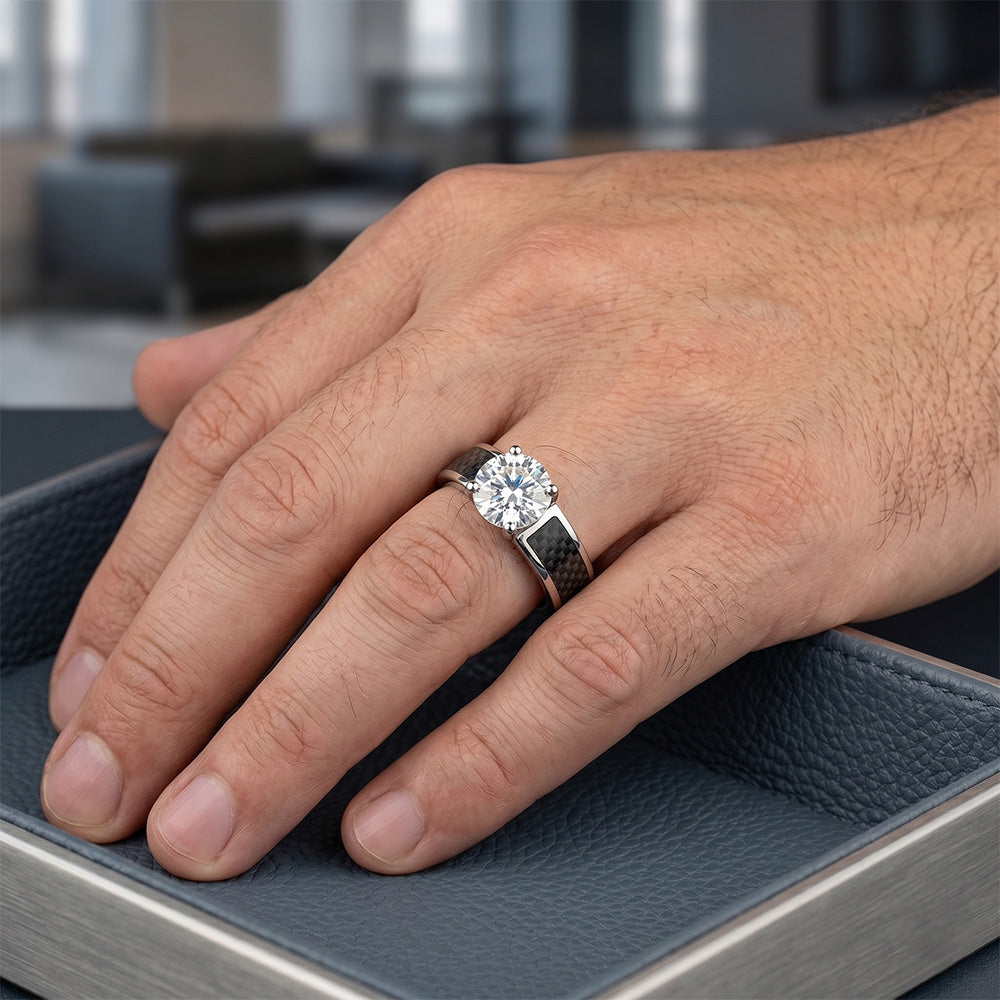 Diamante Anello da Uomo fatto a mano 1,50 carati | HarryChadEnt