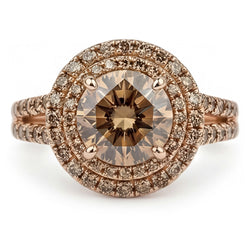 Diamante Champagne Deserto Anello Nuziale – Diamante Fine 4