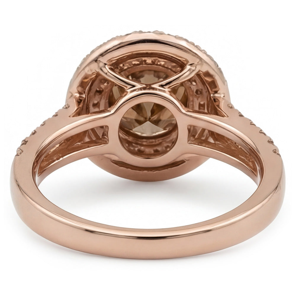 Diamante Champagne Deserto Anello Nuziale – Diamante Fine 4
