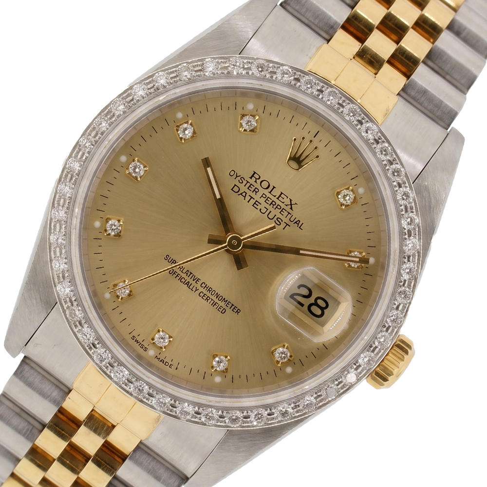 Diamante Champagne Diamante Fine Rolex carati – Gold