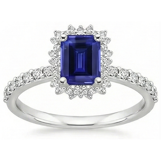 Diamante E Zaffiri Anello Di Fidanzamento