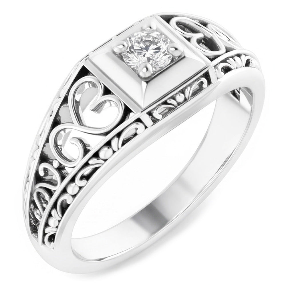 Diamante Fine Anello Monopietra fatto a mano 1 carati |