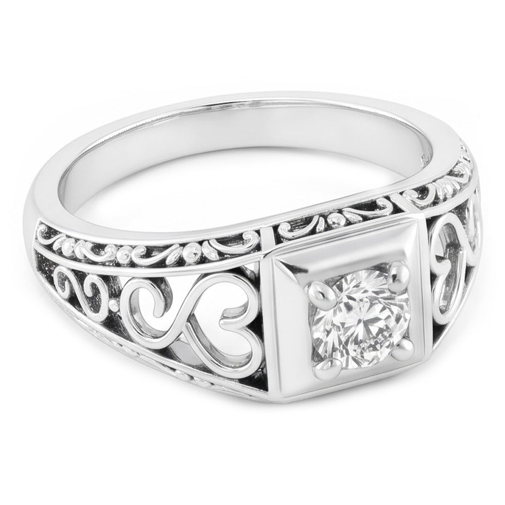 Diamante Fine Anello Monopietra fatto a mano 1 carati |