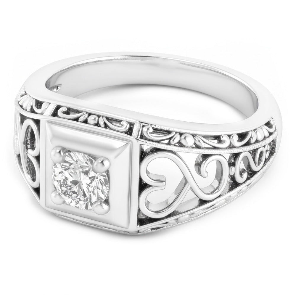 Diamante Fine Anello Monopietra fatto a mano 1 carati |