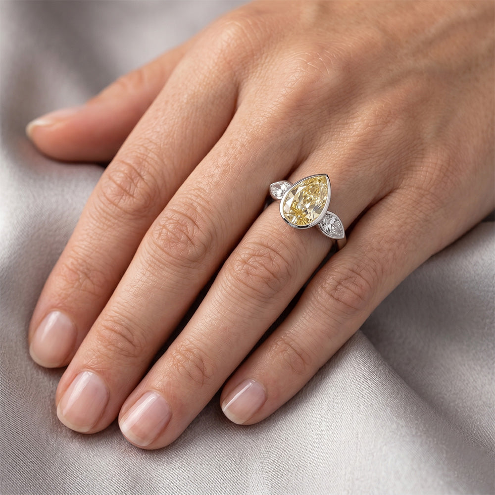 Diamante Giallo Fancy Anello Gioielleria – Purezza VVS 2,75
