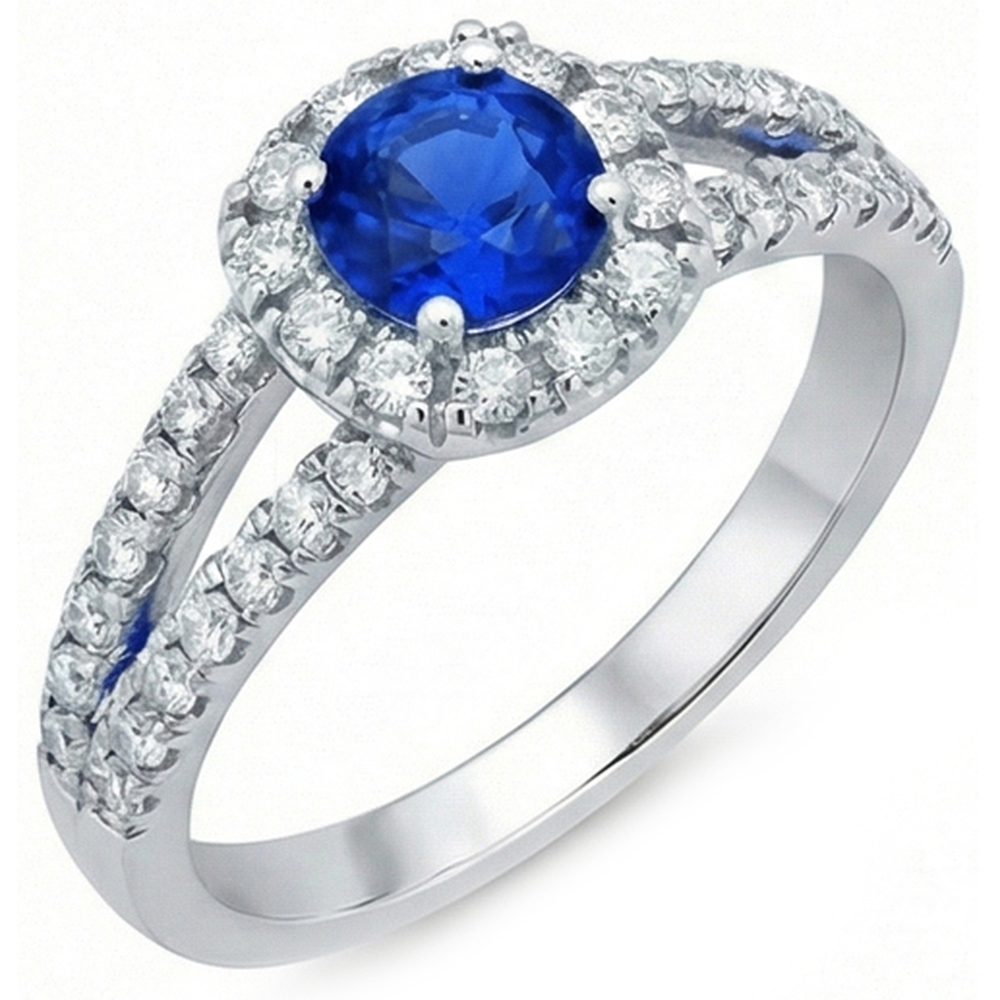 vero round diamante 3.50carati anello vista frontale