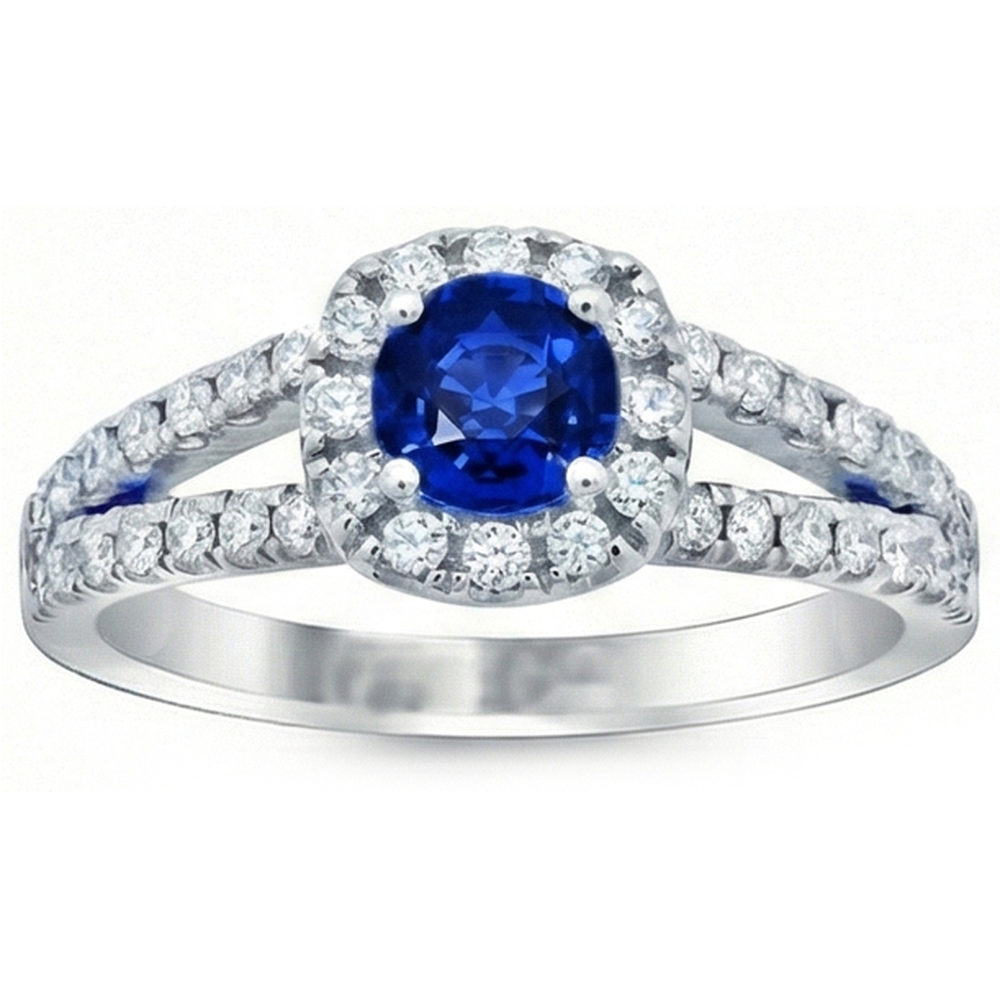 vero round diamante 3.50carati anello vista dall'alto