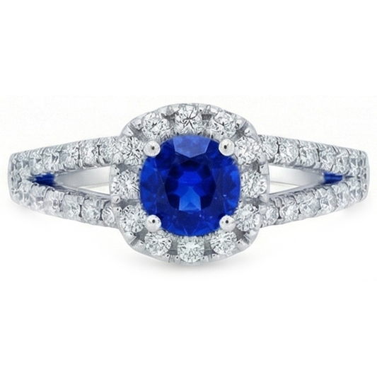 vero round diamante 3.50carati anello angolo laterale