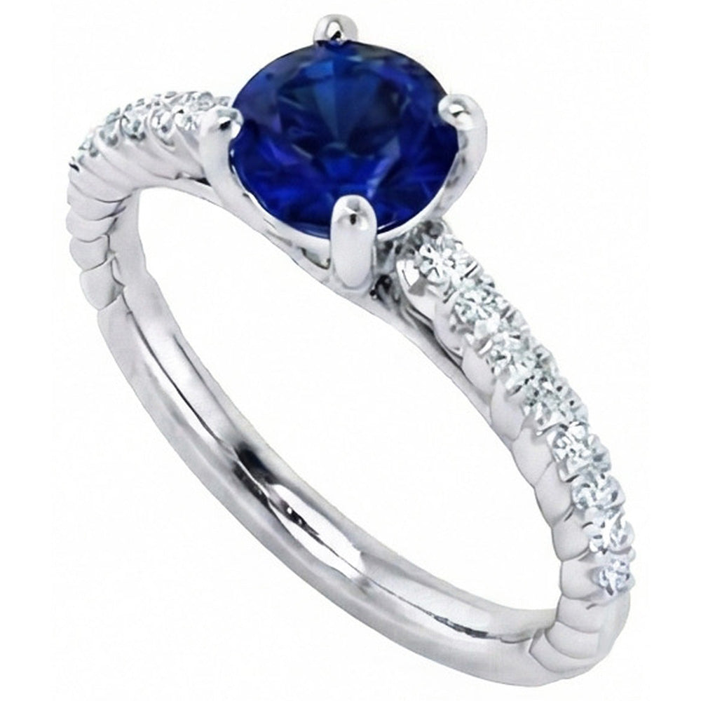 Diamanti Naturali Autentici ( non creati in laboratorio ) Zaffiro Anello