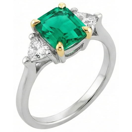 Brillante Anello con Gemma 3,50 carati – vista frontale