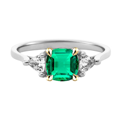 Smeraldo Fine Anello con Gemma – Certificato GIA 3,50 carati Oro