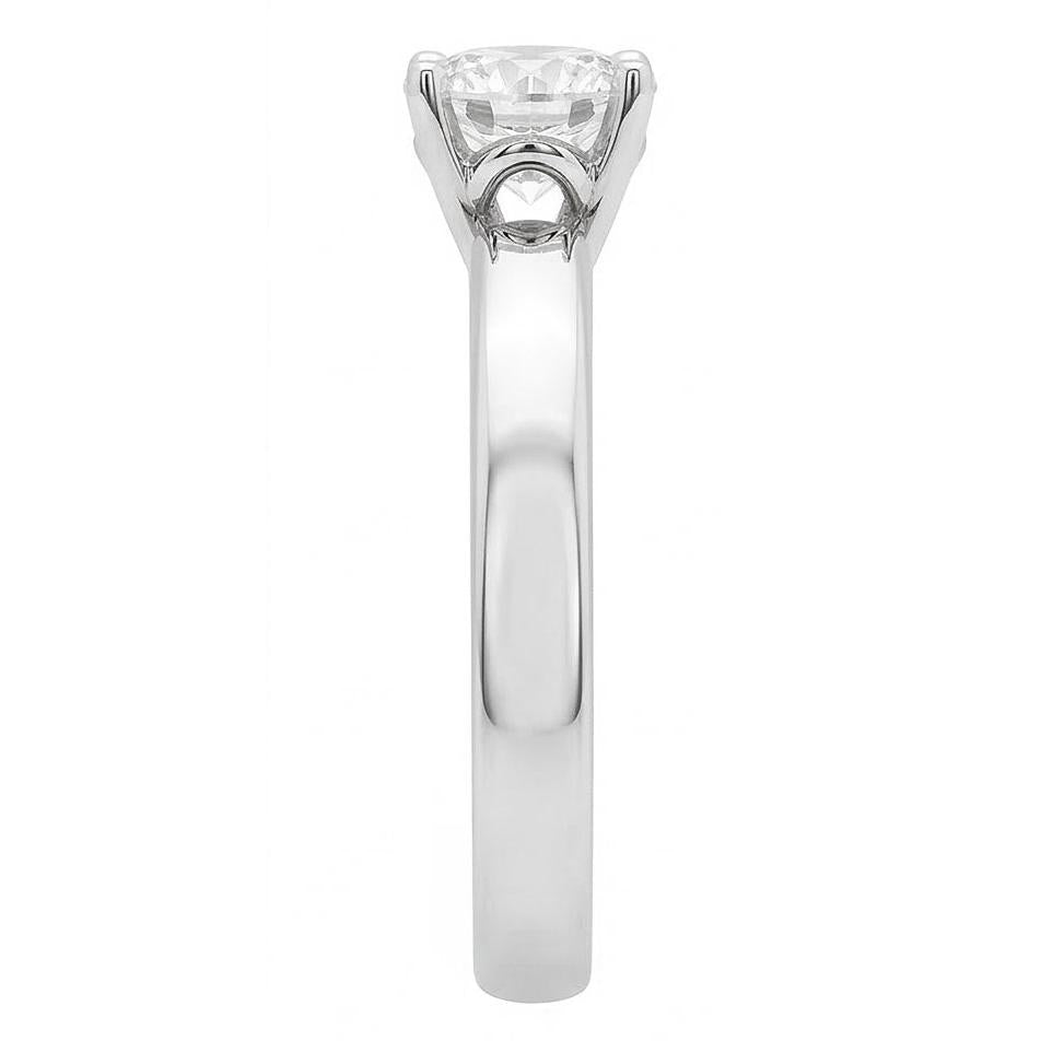 vero round diamante 1.01carati anello dettaglio ravvicinato