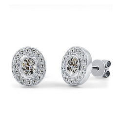 Diamante Orecchini a Lobo – Oro Bianco 14K 4,50 carati