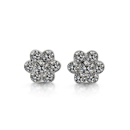 Diamante Cuscino Antico Orecchini in Oro Bianco 14K – vista principale