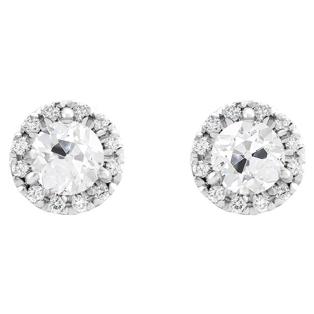 Diamante Orecchini 5-carati Oro Bianco 14K – vista principale