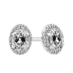 Cuscino Antico Diamante Fine Orecchini 1,50 carati – Oro Bianco